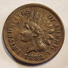 1883 Indian Head Cent. Full Liberty And 2 Diamonds.  VF