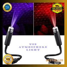 2 Piece Car LED Starry Sky Night Light 5V USB Powered Galaxy Star Projector Lamp