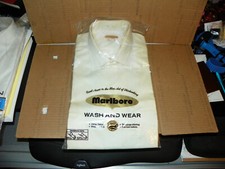 Vtg MARLBORO Wash  N  Wear Dress Shirt New Sealed Size 15/32 White Long Sleeve