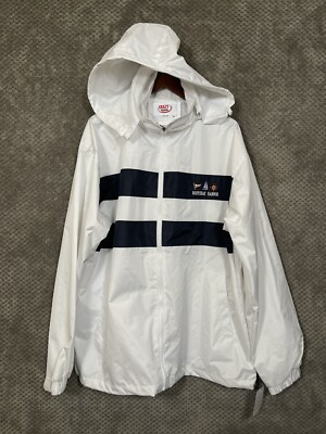 CRAZY APPAREL Water Repellent Hooded Jacket Coat Men's Sz XXL Boothbay Harbor