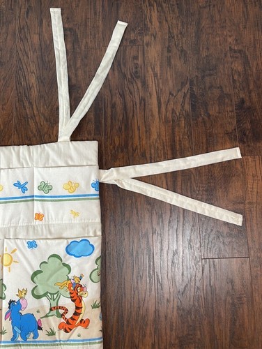 Winnie The Poo Baby Crib Organizer Colorful Pockets Catching Butterflies - Picture 4 of 13