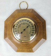 Vintage Cooper Co. Hanging Octagon Temperature Gauge Thermometer Made in USA (VZ