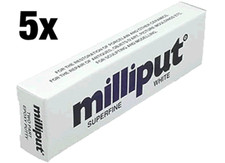 Milliput Superfine White Adhesive 2 Two Part Epoxy Putty Model Filler Mould 5 x