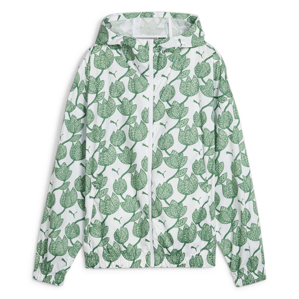 Женская ветровка на молнии с принтом Puma Blossom, повседневный спортивный размер XL