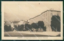 Trento città Caserma Madruzzo 18º Reggimento Fanteria Militari cartolina QT7785