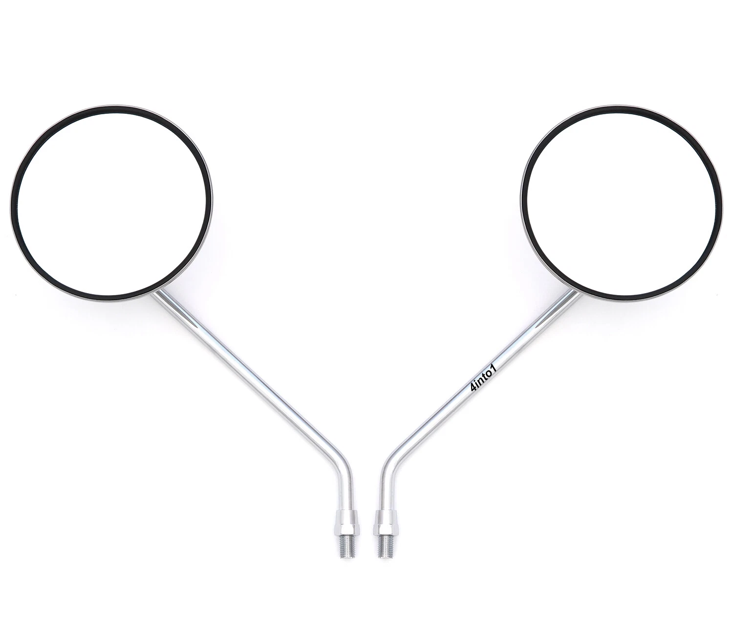 Universal Chrome Motorcycle Mirror Set - 10MM x 1.25 Honda Kawasaki Suzuki