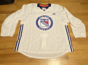 Rare Adidas NHL New York Rangers Players Pro Practice Jersey white ...
