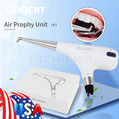 Dental Air Polisher Flow Teeth Polishing Handpiece Hygiene Prophy Jet 4 H &Tip