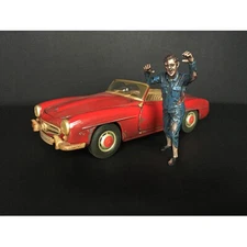 ZOMBIE MECHANIC FIGURINE II FOR 1/18 SCALE MODELS BY AMERICAN DIORAMA 38198
