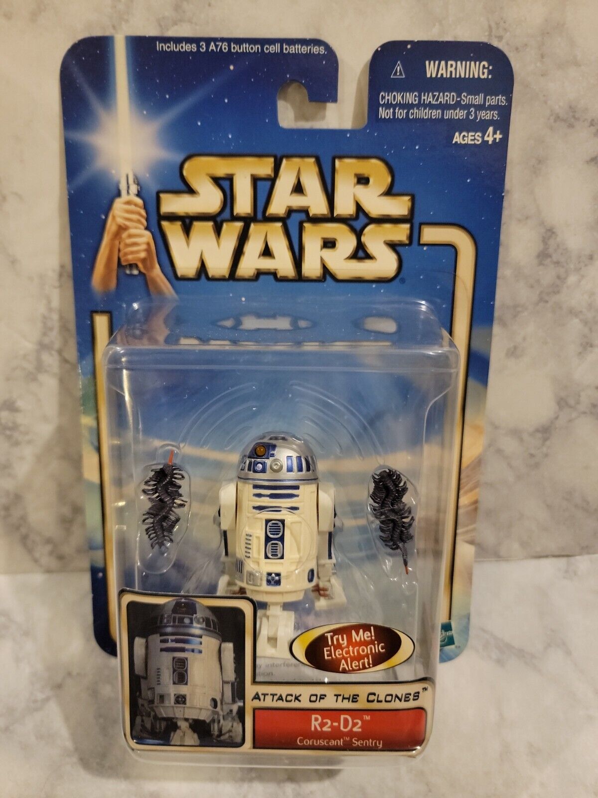 STAR WARS Attack of the Clones R2-D2 (Electronic) 3.75" Action Figure 2002 NEW