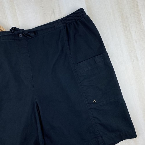 Westbound Womens Plus Size 20W Black Cotton Stretch Pull On Bermuda Shorts - Picture 3 of 7