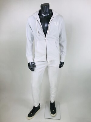 Pcs Set True Religion Men Active Wear Hoodie Sweatpants White