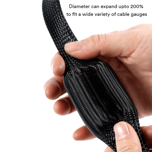 5M Erweiterbar Isoliert Geflecht Sleeving Draht Kabel Muffe Schutz ALLE GRÖßEN POSTEN - Bild 6 von 21