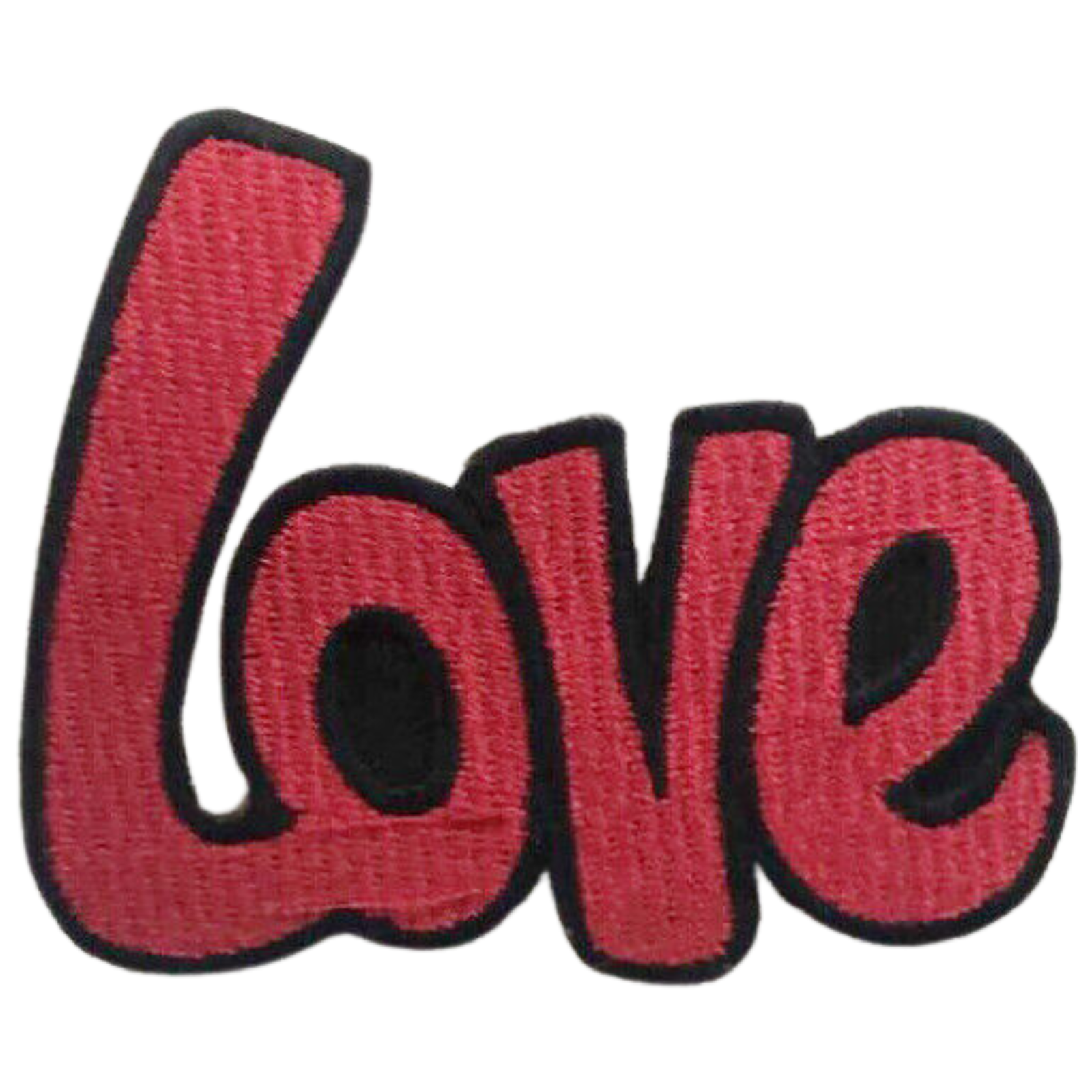 Colorful Red Love Art Embroidered Iron-On or Sew-On Appliqué Patch