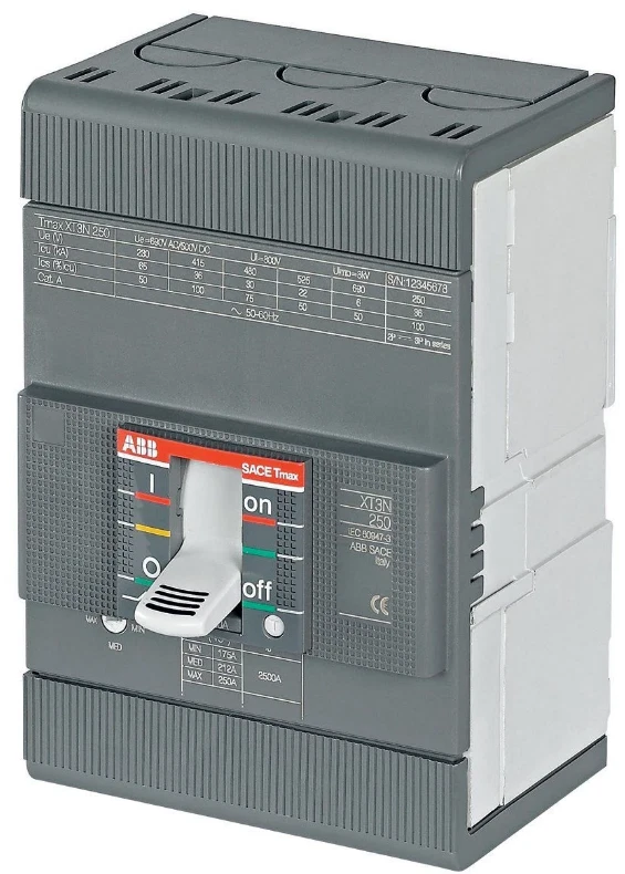 NEW ABB SACE Tmax XT3N 250 XT3N250 Circuit Breaker TMD 250-2500, 250 Amp, 3 Pole