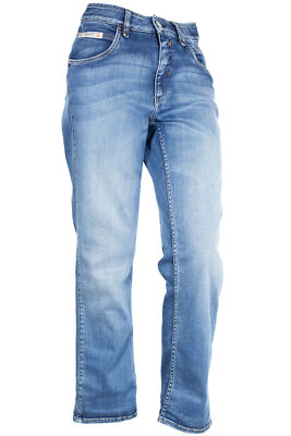 Herrlicher Touch Cropped Hi Stretchjeans Slim Fit Hight Waist Denim Damen Blau