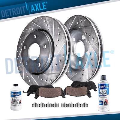 Front Drilled Disc Rotors Brake Pads for Dodge Grand Caravan Town & Country C/V