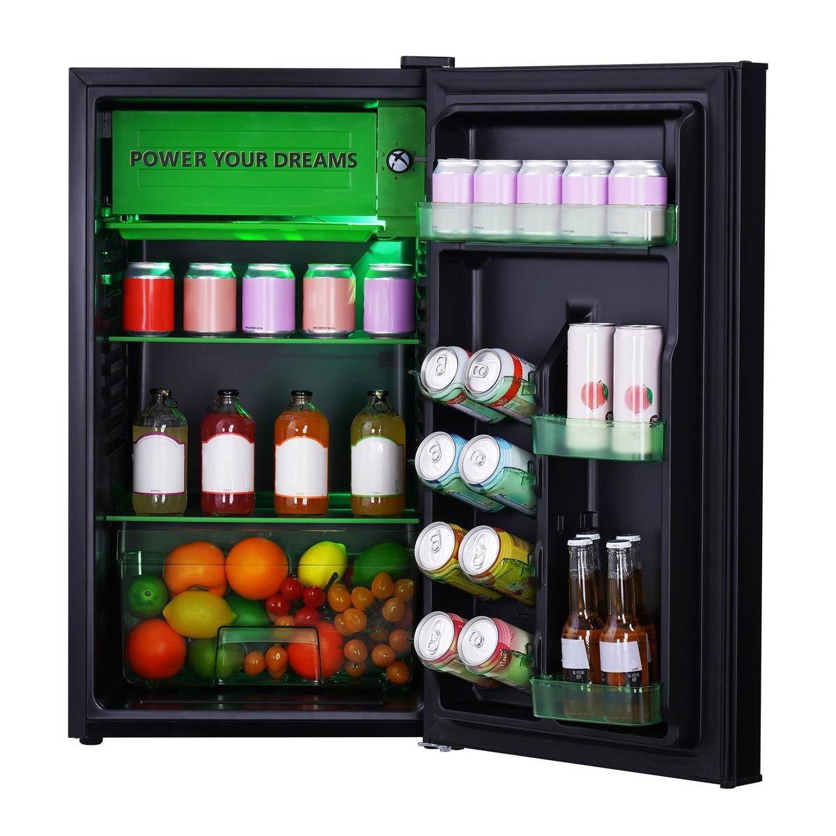 XBOX 3.2 Cu Ft. 1D Mini Fridge Beverage Cooler Matte Black Gamer