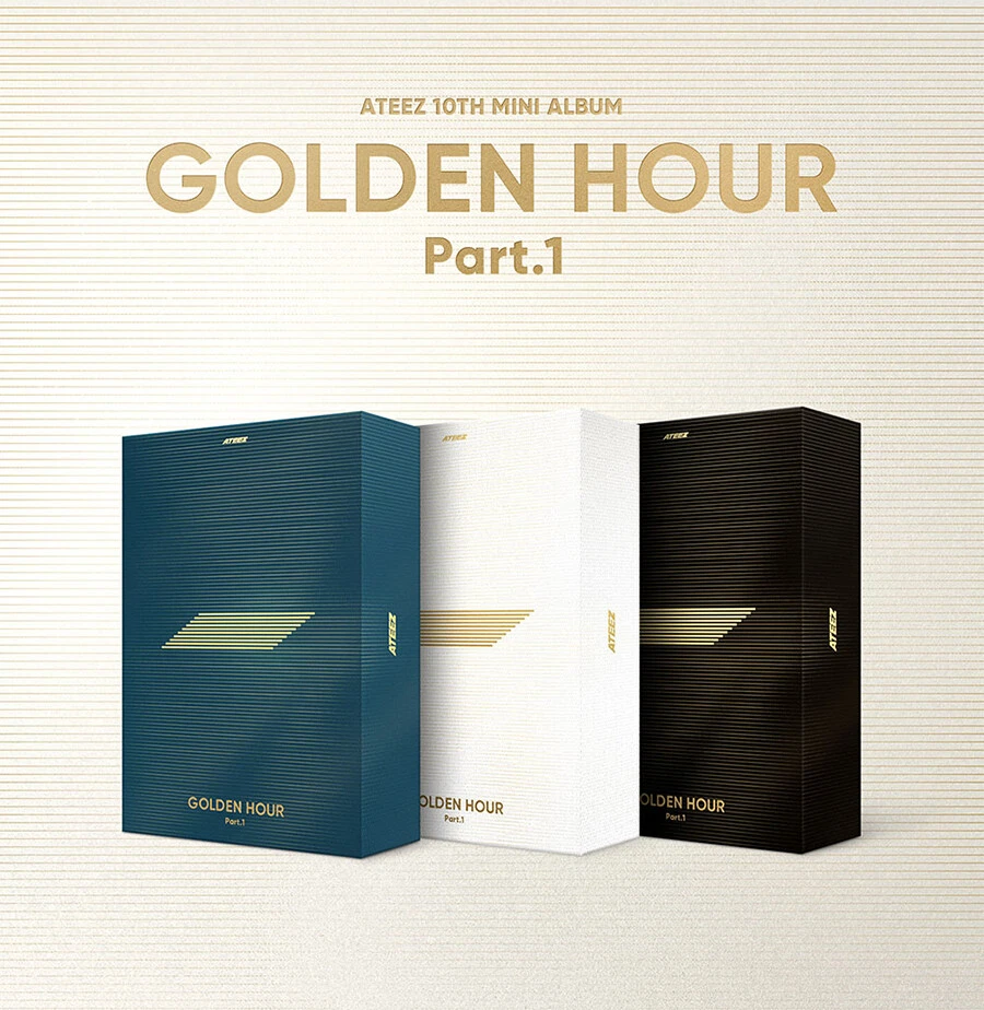 ATEEZ [GOLDEN HOUR : PART.1] 10th Mini Album CD+Photo Book+2