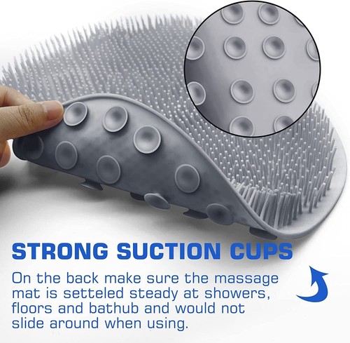 Back Scrubber For Shower Back Scrubber Anti-Slip Suction Cup Massager Pad Shower - Picture 5 of 10