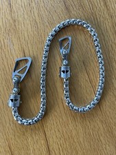 EDC Biker Wallet Chain w/Titanium Ti Carabiners  Bike Links, Fat Link Chain 23  