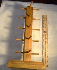 Vintage Handcrafted Sewing Thread Spool Holder Wooden Holds 20 Spools