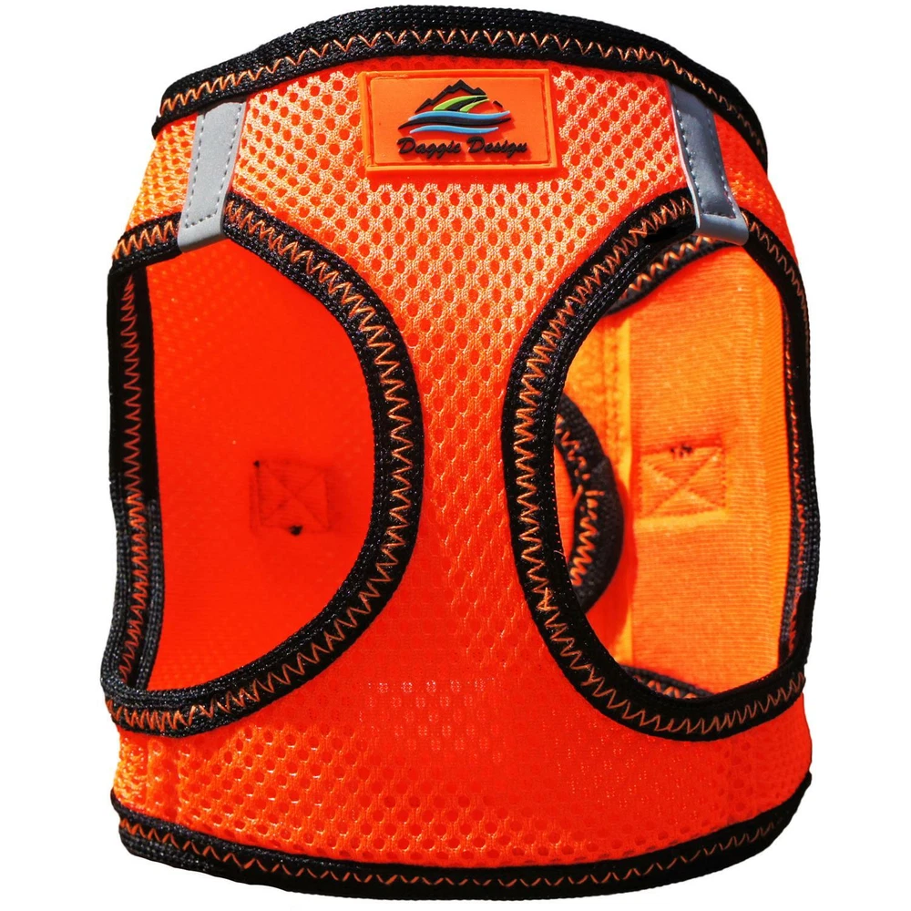 Dog Harness Orange & Black Top Stitch XXXL Clearance