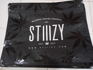STIIIZY Black Zip Lock Bag, Approx 12" By 8" Lot Of 3 Bags!