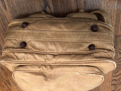 Vtg Padded Camera Bag Shoulder Pockets Beige - Picture 5 of 8