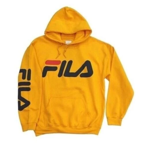 FILA Sweatshirt Kangaroo Pocket Mustard Yellow - NEW | eBay