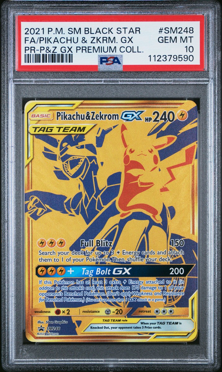 ポケモンカード Pikachu & Zekrom GX PSA 10 Pikachu & Zekrom GX PSA 10 Japanese Pokemon Card 041/173 Tag Team