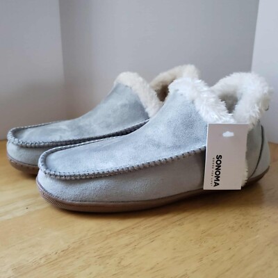 Sonoma Mabell Gray Faux Fur Ankle Boot Slippers Women's Size S 6/7 NWT Cozy