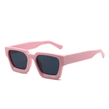Thick Frame Square Sunglasses for Women Men Chunky Rectangle Sun Glasses Shades