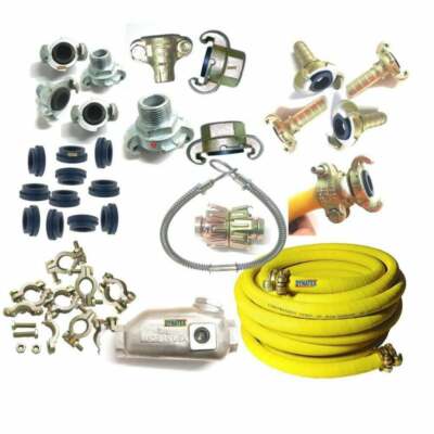 Kompressorschlauch 3/4'' Kupplung, Schellen, Whipcheck Kabel 3/8'' 1/2'' 1'' QR für Anlage