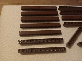 C Lego Lot 16 Old Brown Technic Liftarm 32278 32525 32009 4481 32524