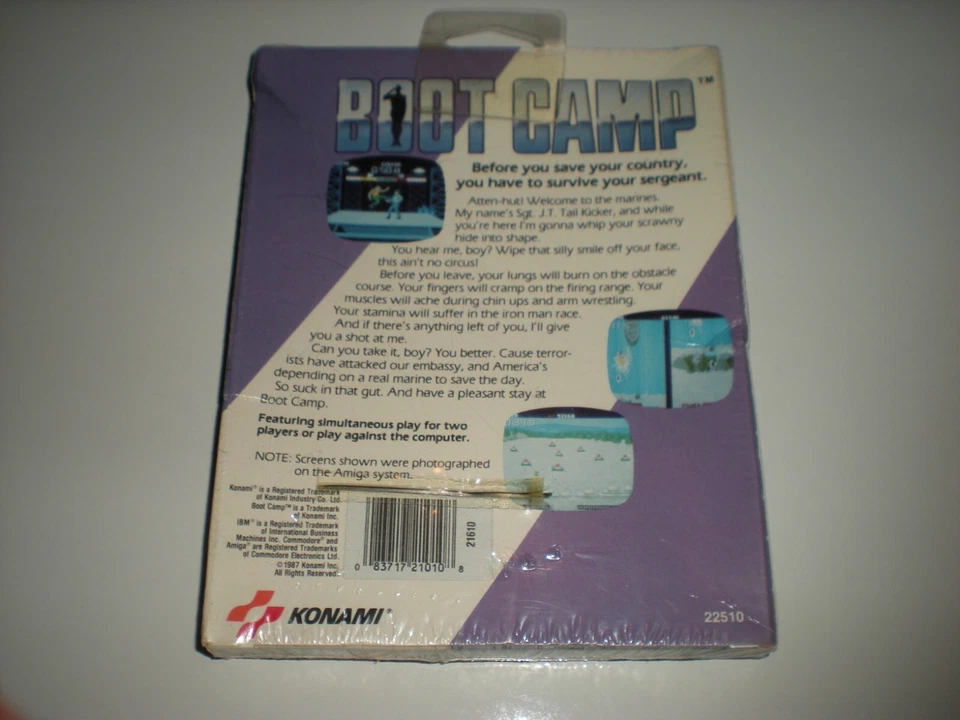 Boot Camp Commodore 64 game by Konami. New old stock. Sealed.  Rare. - Image 2 of 4