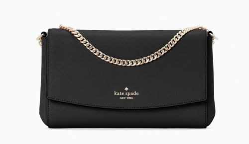 Pochette chaîne cuir bandoulière Kate Spade laurel way greer ~Neuve avec étiquette~ Noir - Photo 1/4