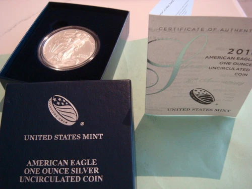 2016 W Lettered Edge Silver Eagle - beautiful, good enough to grade w COA