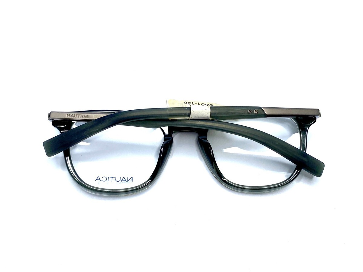 New Nautica Dark Gray Cat Eye Silver Metal Frame Eyeglasses  display picture 2