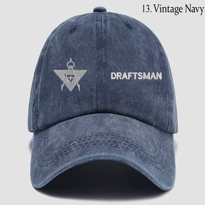 Custom Embroidered Hat Navy Draftsman (DM), Veteran Cap, Trucker Hat, Gift Idea
