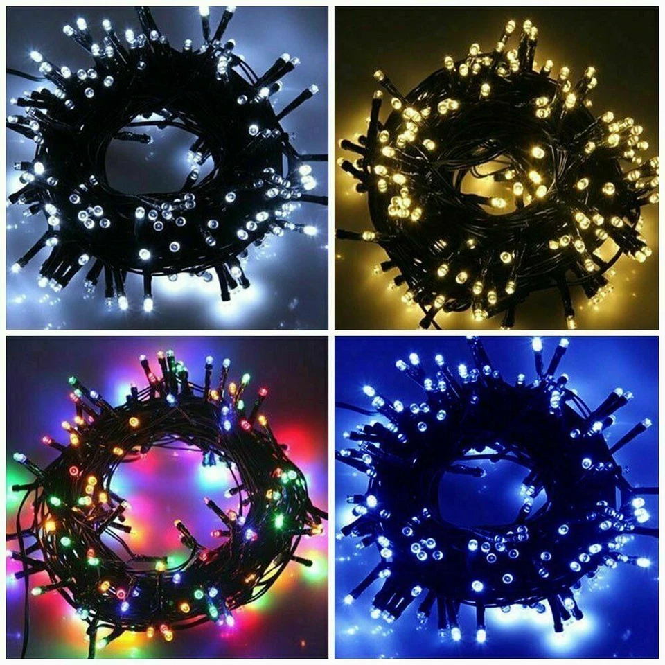 Solar Powered LED String Fairy Lights 8 Mode Waterproof Outdoor Party Decoration - Image 3 of 4