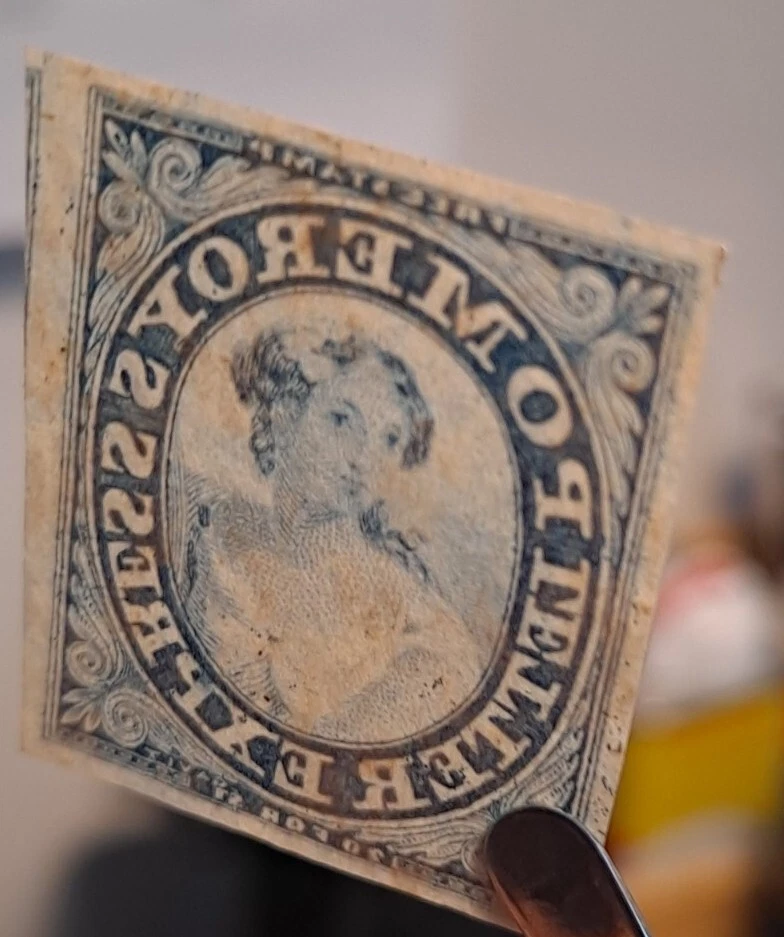 United States 1844 Pomeroys Letter Express Mint Translucent Paper Stamp - Image 3 of 4