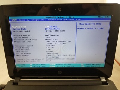 HP Mini 110-3000 10.5