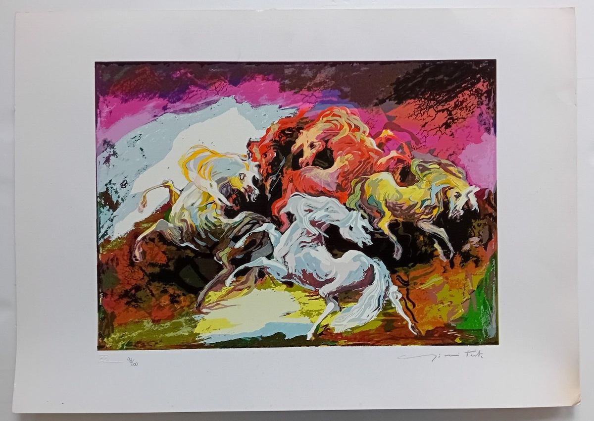 Gianni Testa Cavalli Bradi Serigrafia 93/100 Firmata 70x50 cm