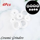 4 Pack 3cm Ceramic Grinders Grinding Core Wooden Salt Pepper Milling Accessories
