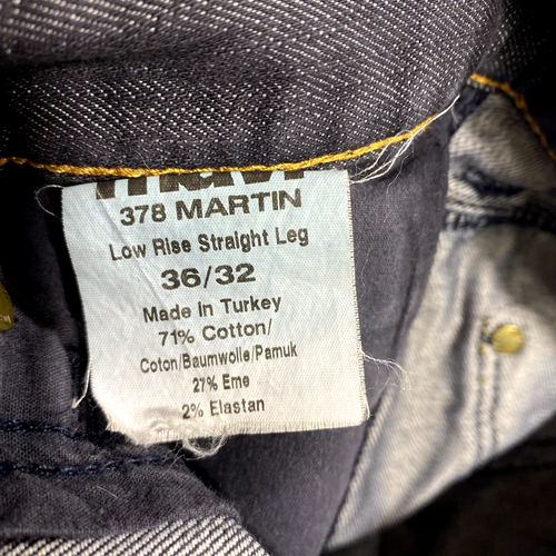 Mavi Jeans Mens 36x32 Blue Denim Martin Straight Leg Low Rise Dark Wash - Picture 13 of 14