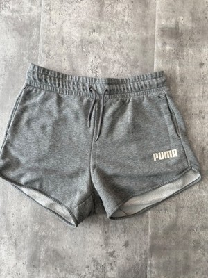 Puma Women's French Terry Shorts Gray Athleisure Sweats Athletic M