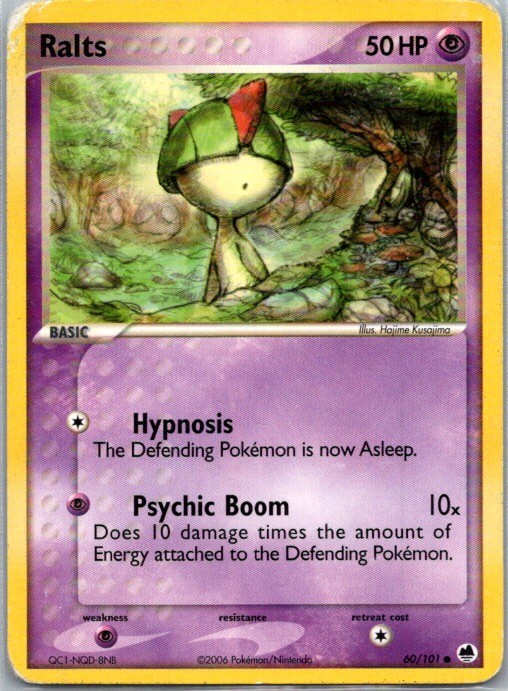 Ralts 60/101 Dragon Frontiers Pokemon Moderately Played