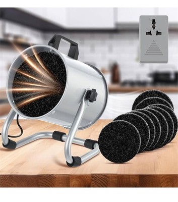 GLOOGLITTER JE10358 High Speed Portable Range Hood Fan W/Carbon Filters NEW