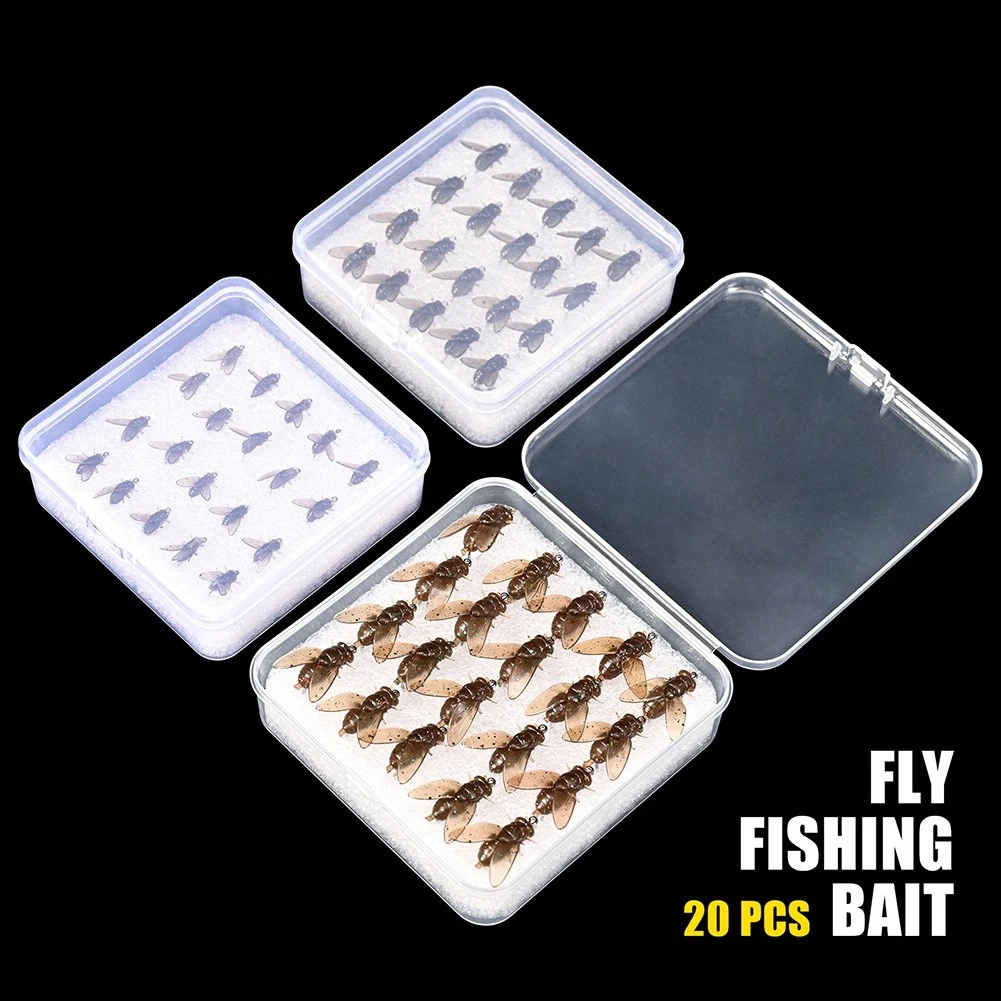 Kit Pêche Truite Mouches De Pêche YZD Réalistes - Kit Leurres Insectes Simulation 1:1 - Truite Kit Pêche Truite Mouches De Pêche YZD Réalistes - Kit Leurres Insectes Simulation 1:1 - Truite